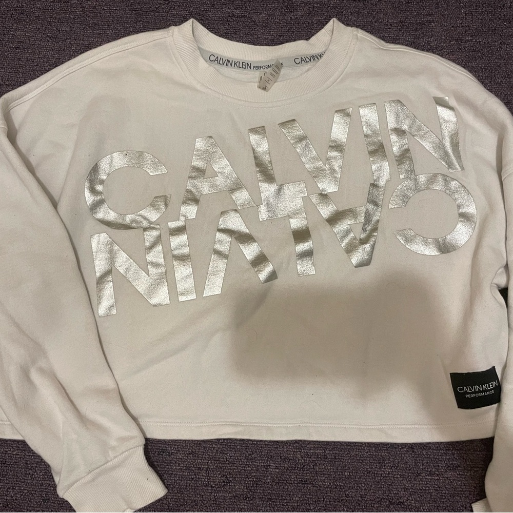 Calvin Klein Performance White Crew Neck Sweater